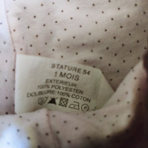 2 pc Bout'Chou Fleece Coordinated Jacket and Pant Set 1 Month - Picture 9 of 12